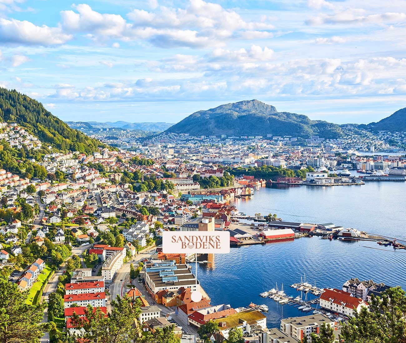 Prosjektet ligger sentralt i Sandviken med kort vei til Bergen sentrum Galleribilde