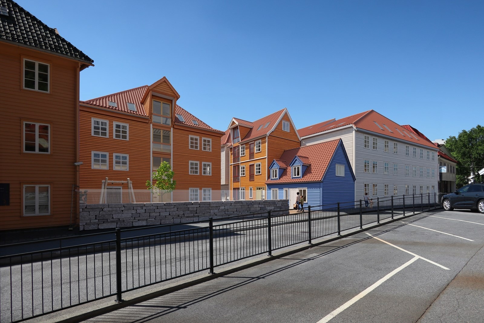 Idyllisk plassert rett ved sjøkanten i historiske omgivelser vil 29 attraktive boligperler få nytt liv. Galleribilde