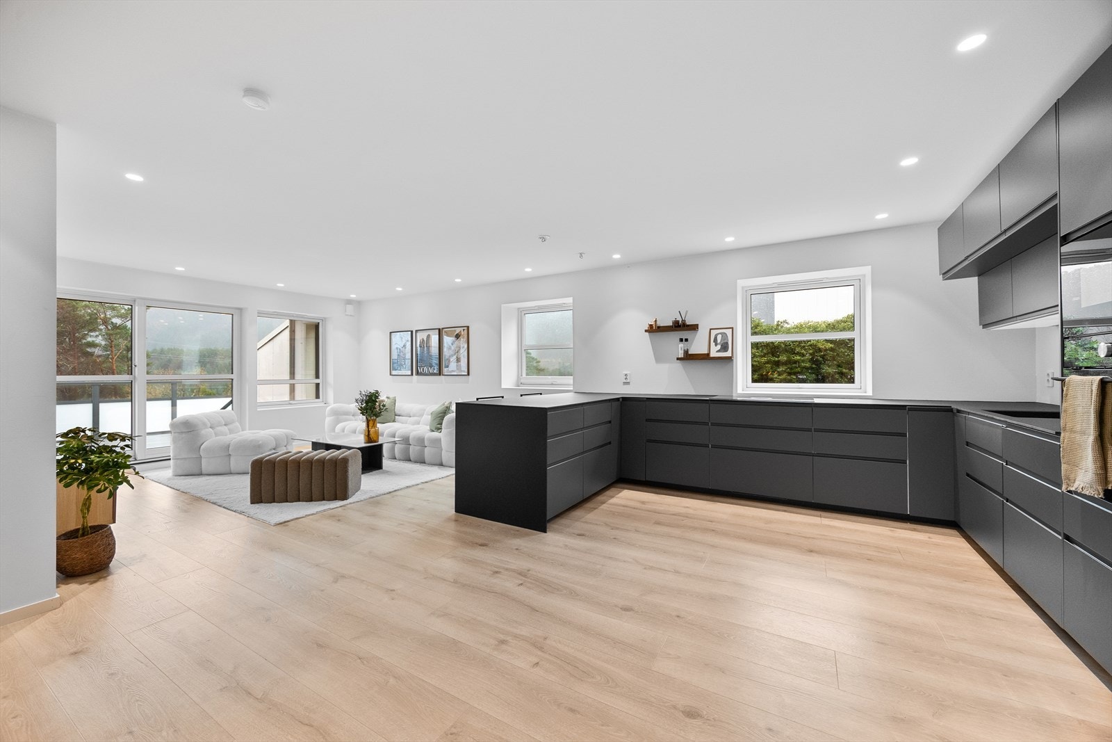 Det er varmekabler i hele leiligheten. Galleribilde