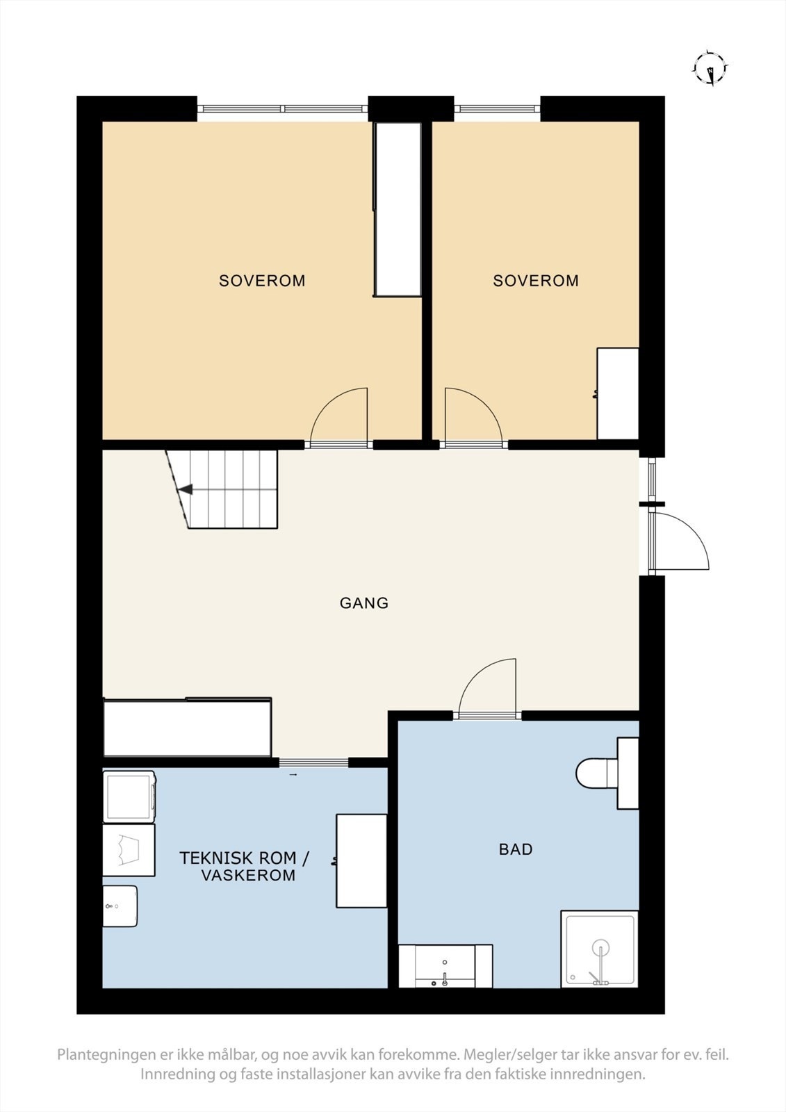 Plantegning underetasje Galleribilde