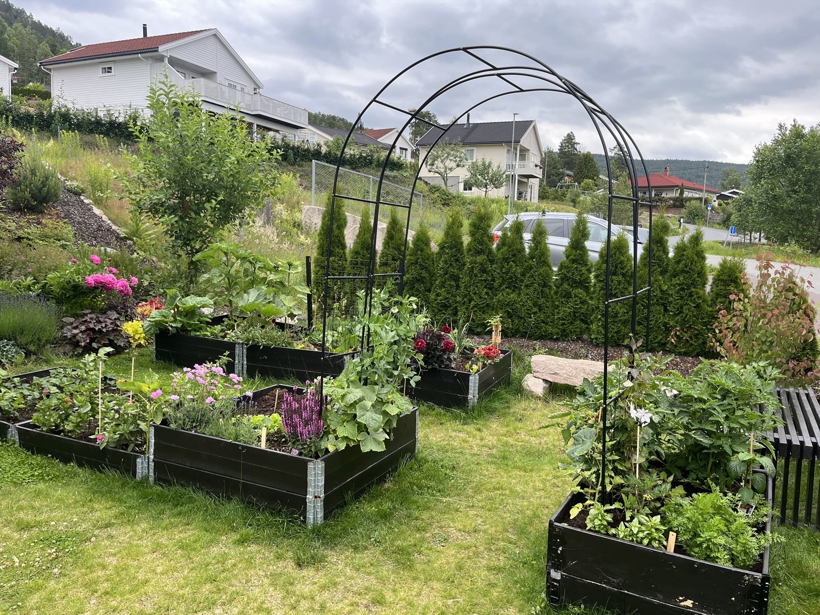 Selgers private bilder av hagen fra sommertid. Galleribilde