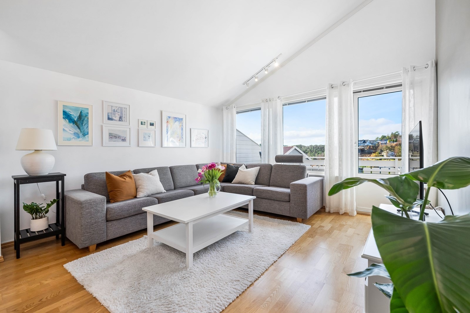 Flott og luftig utsikt fra stuen. Galleribilde