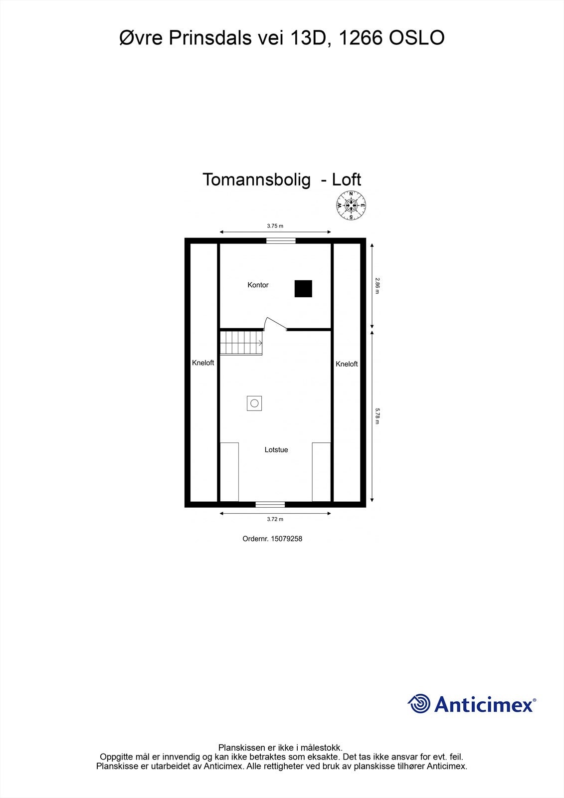 Plantegning loft. Galleribilde
