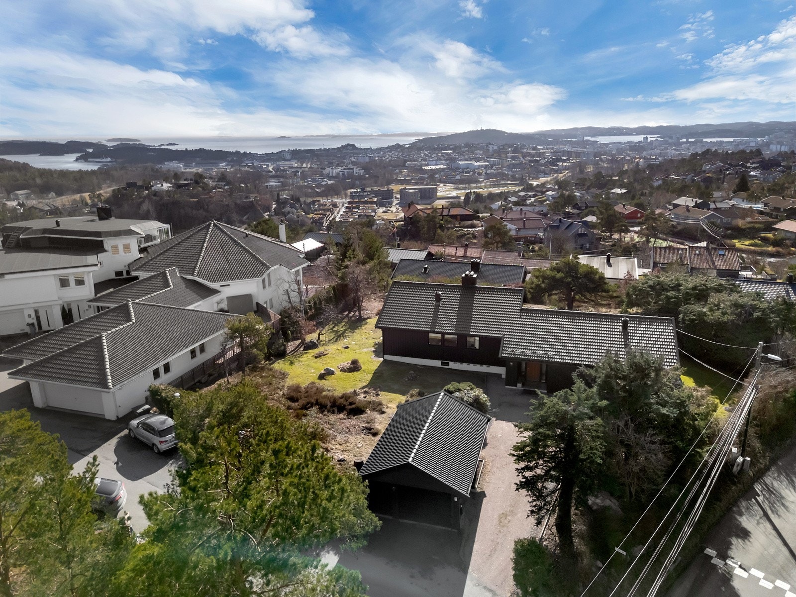 Praktfull 180 graders utsikt mot innseilingen, Lund, Kvadraturen etc. Galleribilde