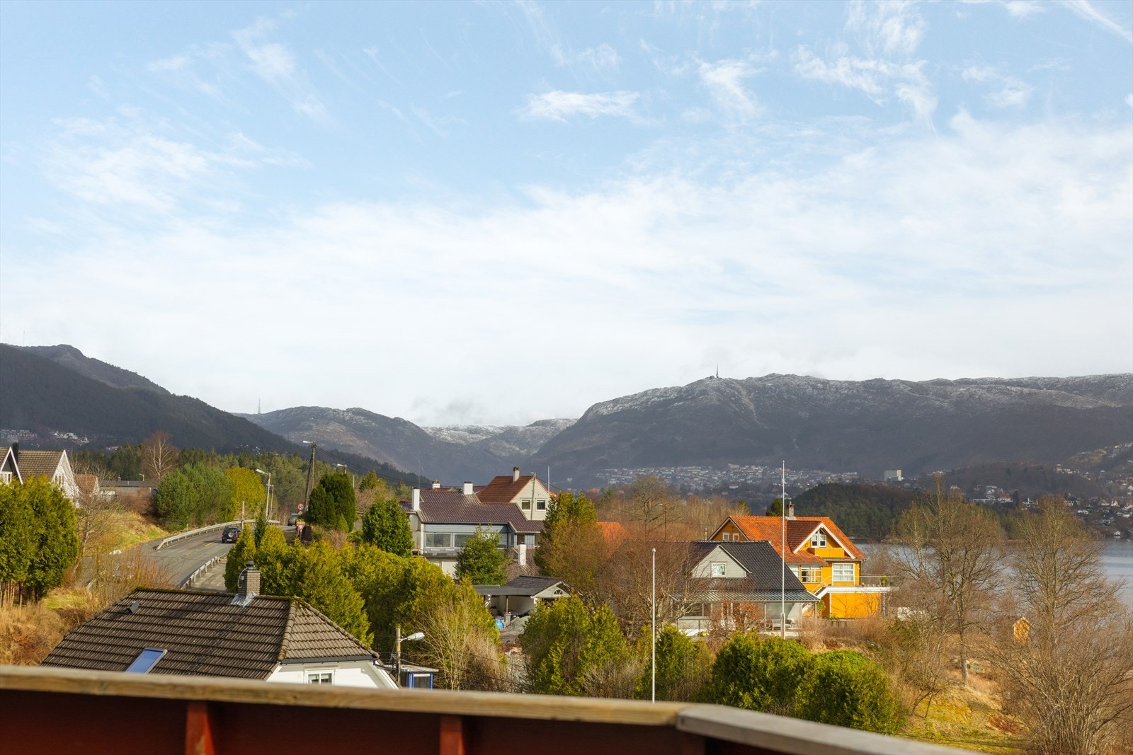 Utsikt over Nordåsvannet, nærområdet og byfjellene Galleribilde