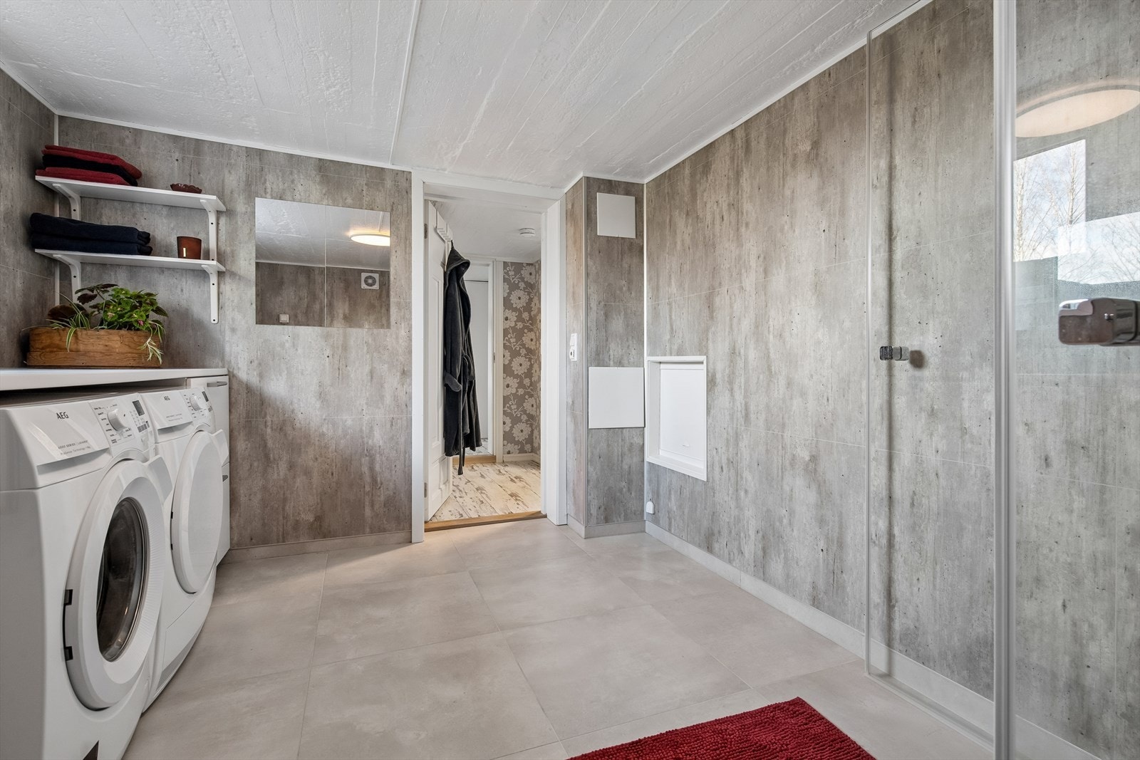 Det er også dusjhjørne. Galleribilde