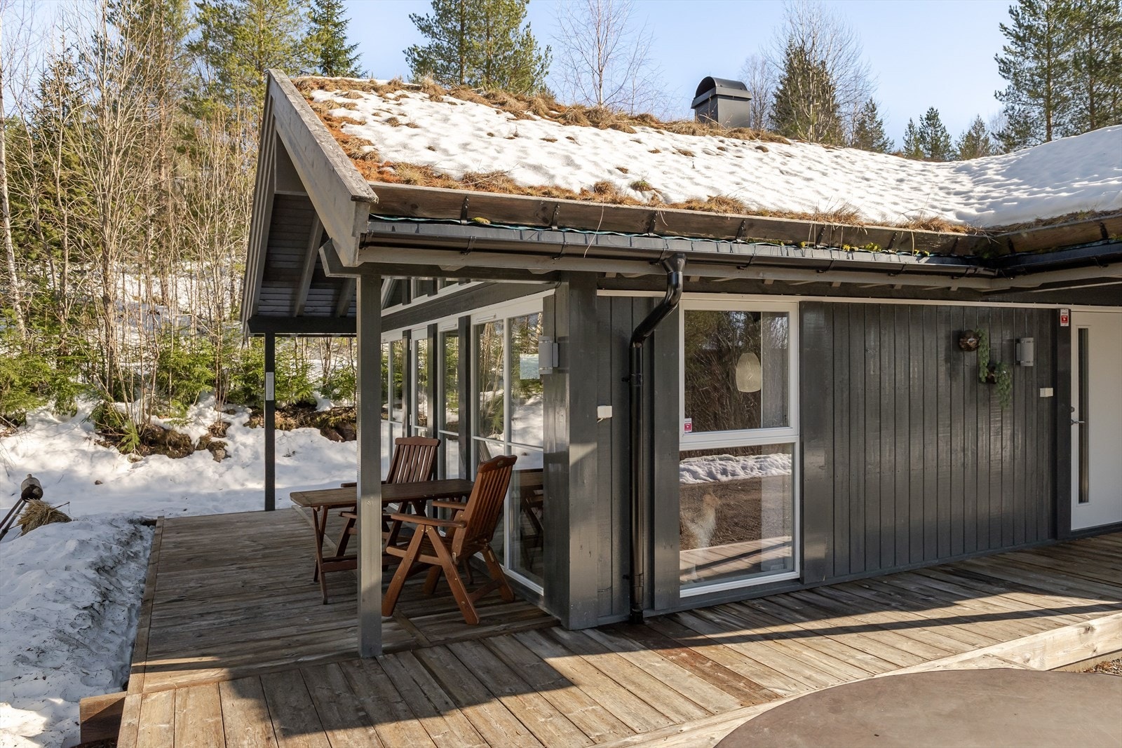 Terrassen er på totalt 45 m². Galleribilde