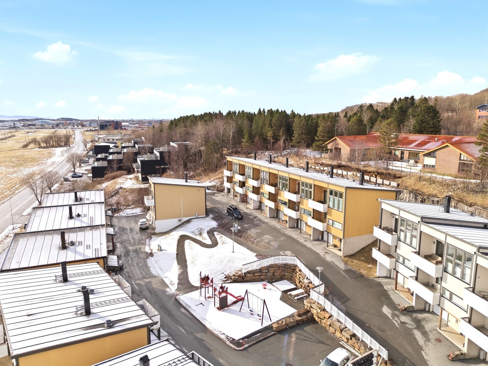 Dronebilde av området. Galleribilde