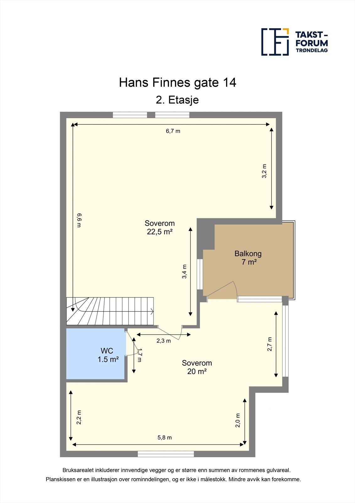 Planskisse loft Galleribilde