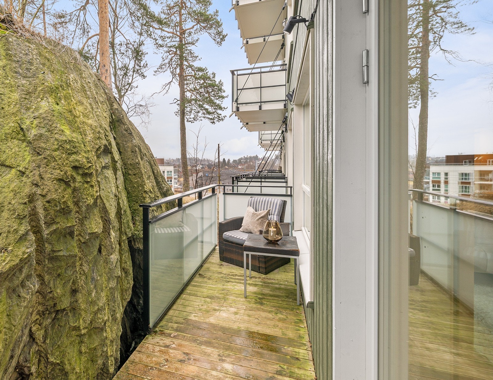 Det er utgang til en balkong på 6 m² fra soverommet. Galleribilde