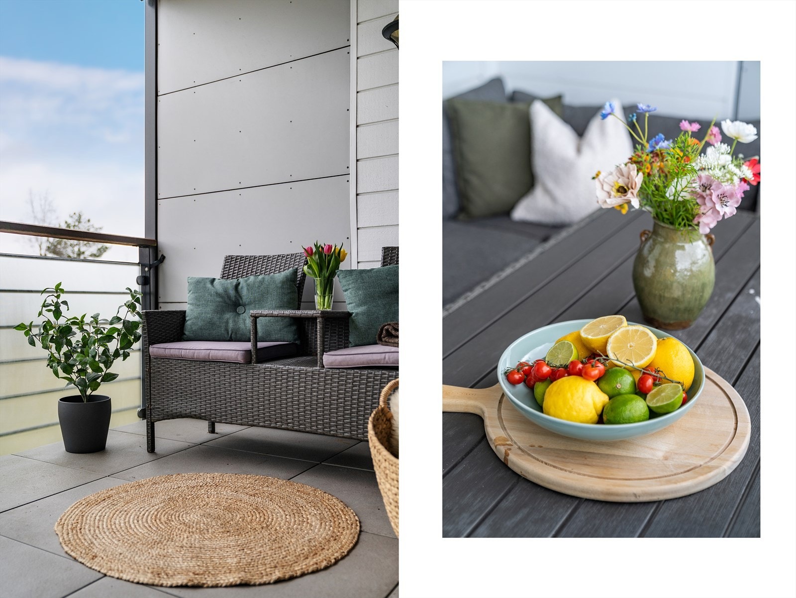 - Det at balkongen er overbygget gjør bruksmulighetene betraktelig større - Galleribilde