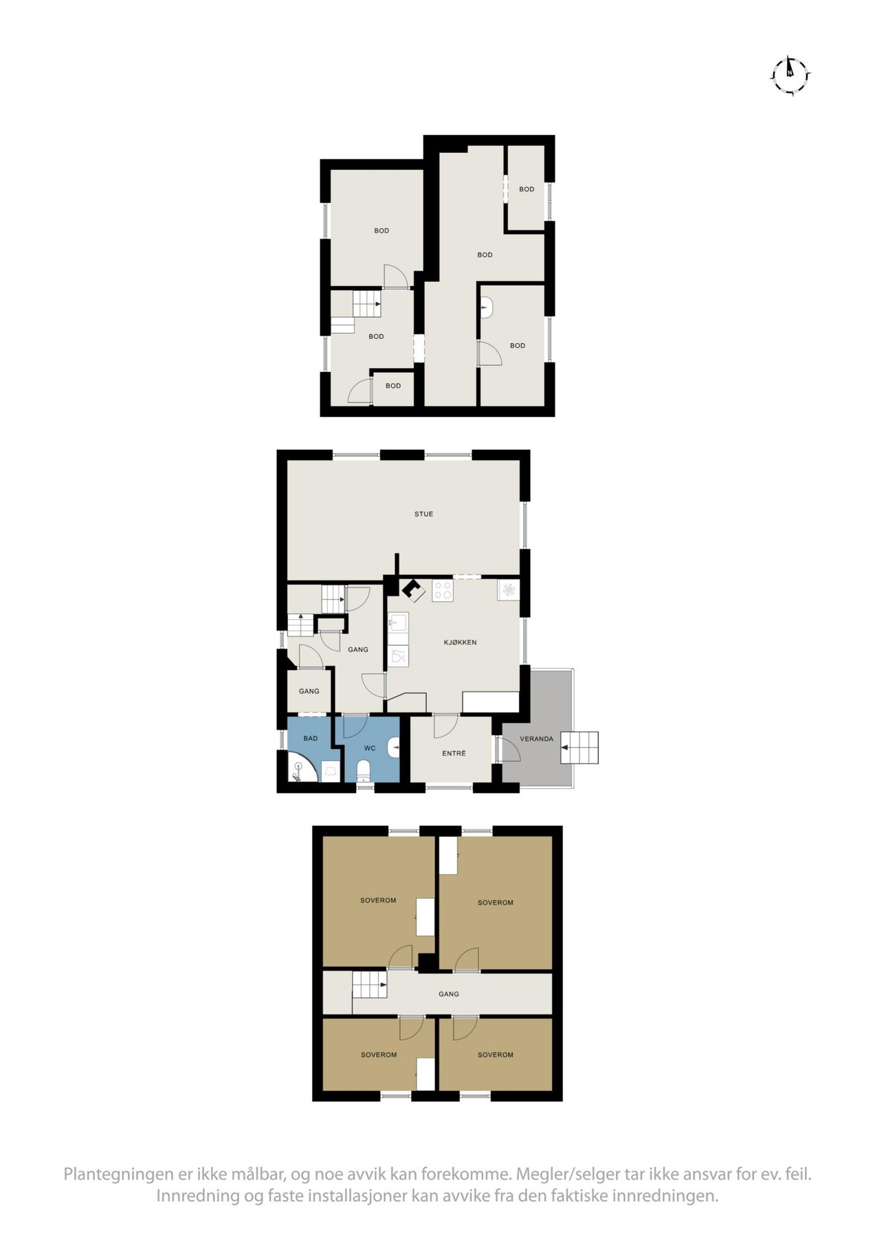 Planskisser over boligen. Galleribilde