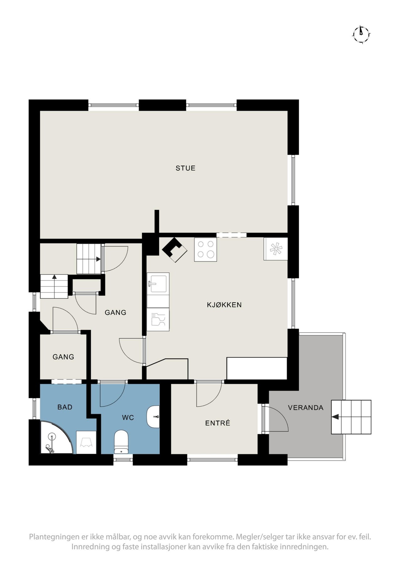 Planskisse over 1.etasje. Galleribilde