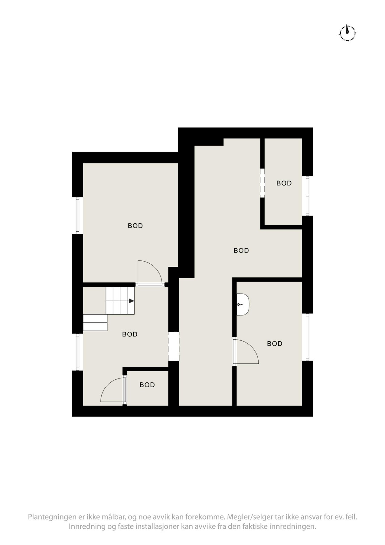 Planskisse over kjeller. Galleribilde