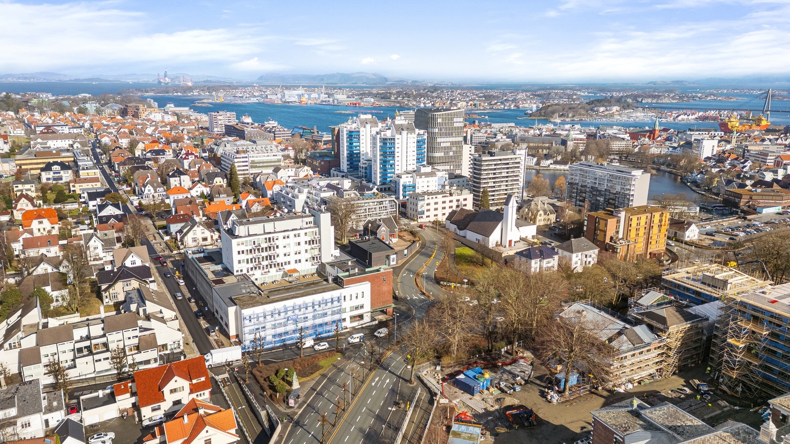 Område sett fra luften. Galleribilde