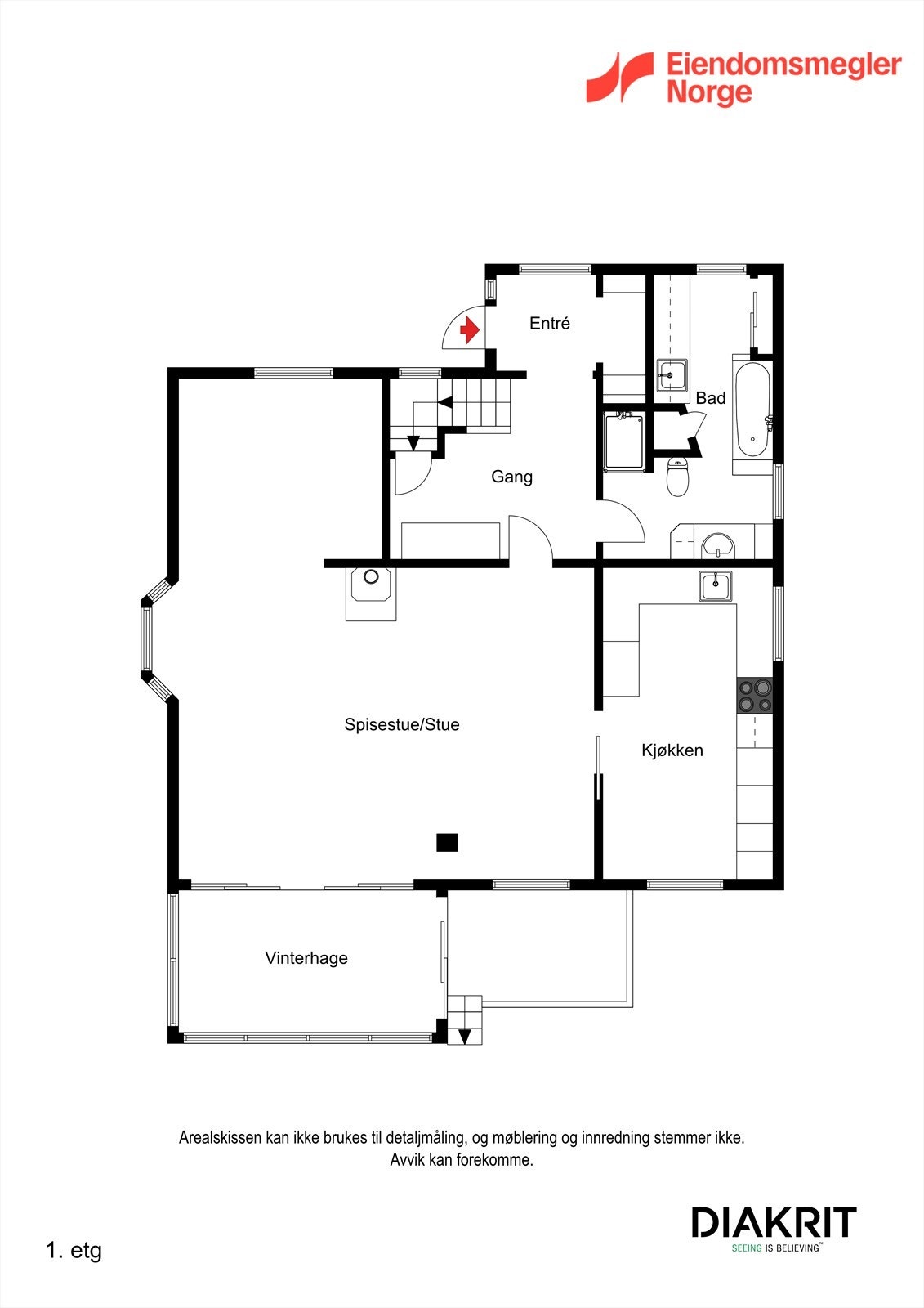 2D Plantegning 1.etg. Galleribilde
