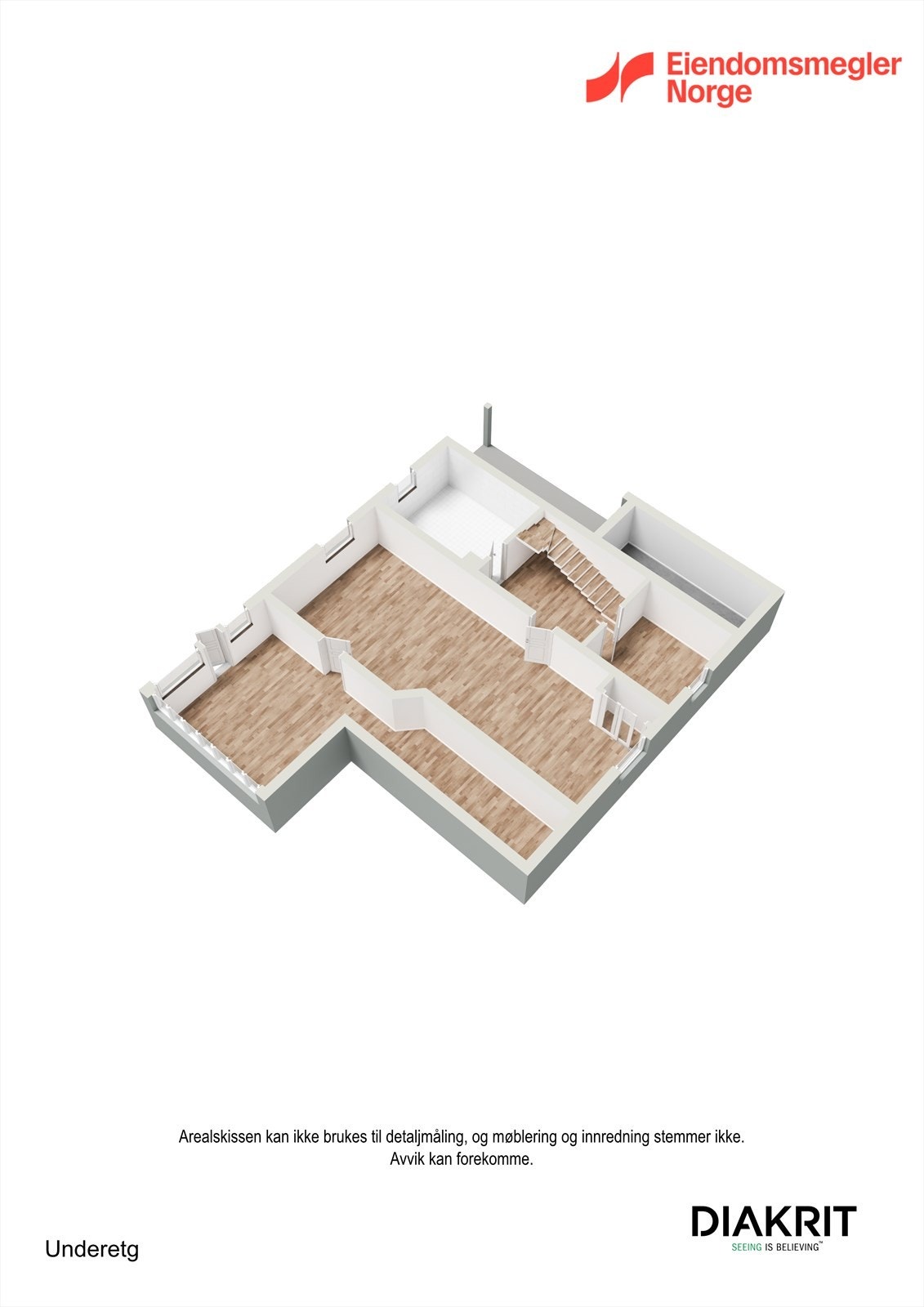 3D Plantegning u.etg. Galleribilde