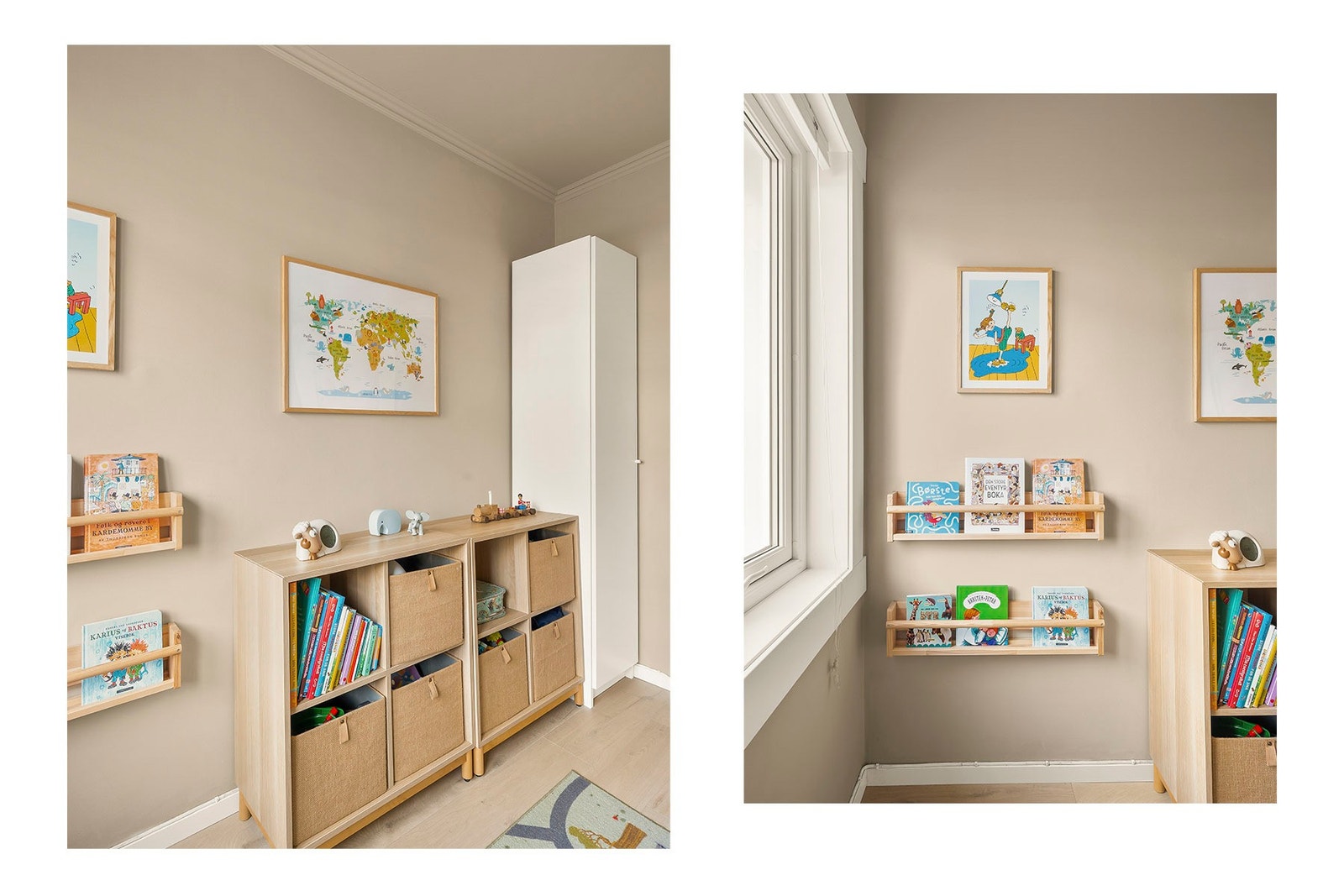 Her er det gode muligheter for å oppbevare barnas mangfold av leker samt garderobe. Galleribilde