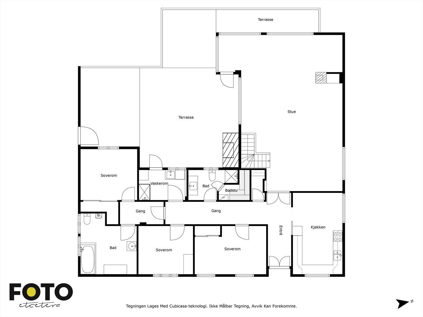 Plantegning 1. etasje Galleribilde