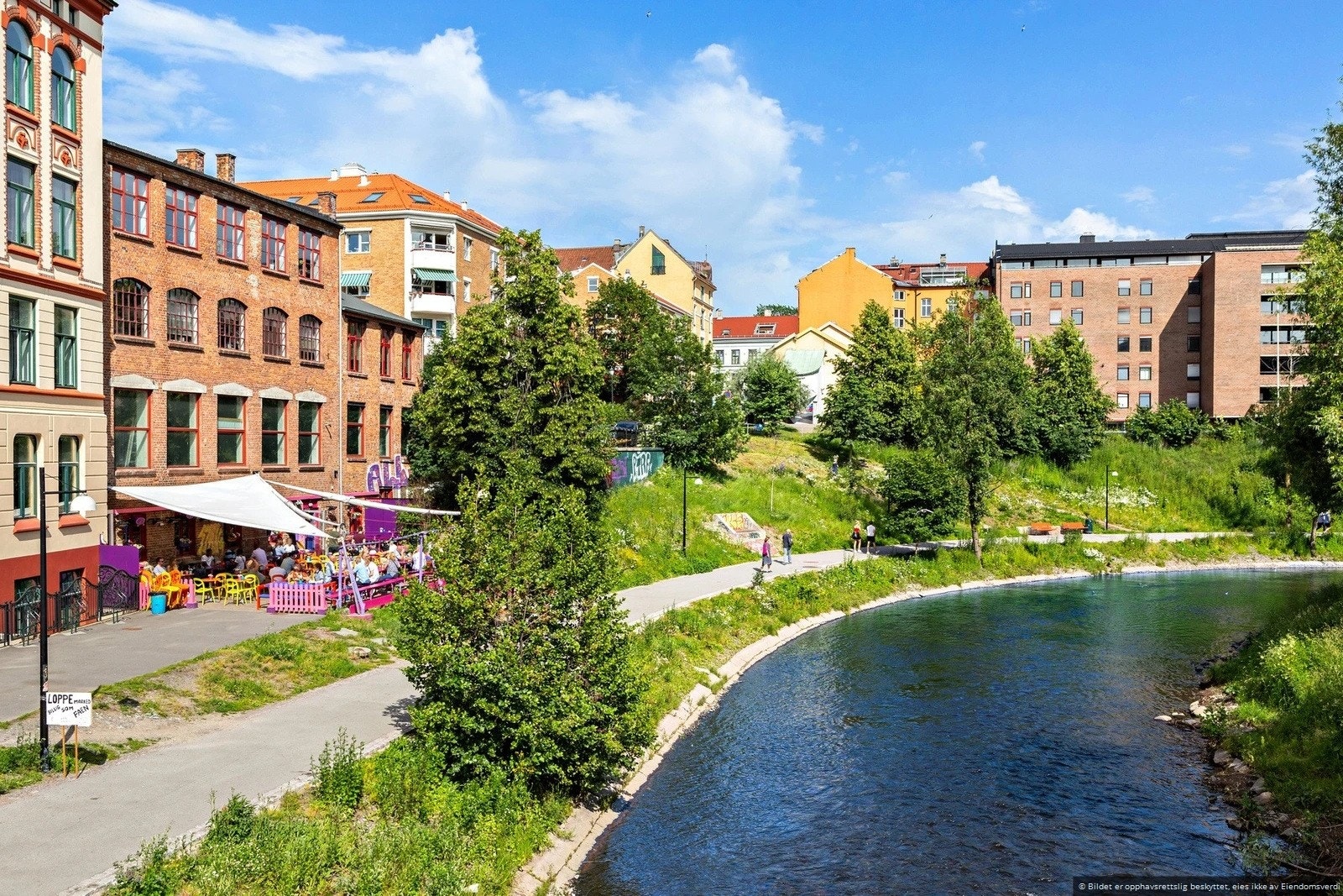 Det er kort vei til flotte tur- og aktivitetsmuligheter langs Akerselva. Galleribilde