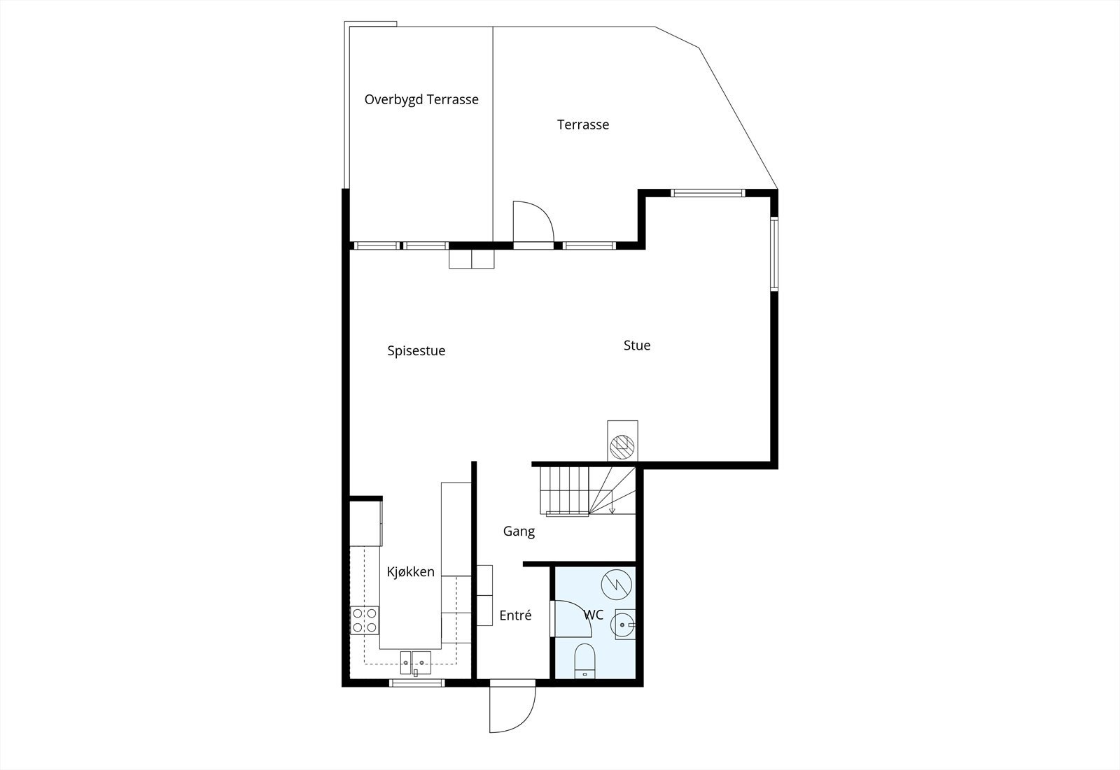 Plantegning 1. etasje. Galleribilde