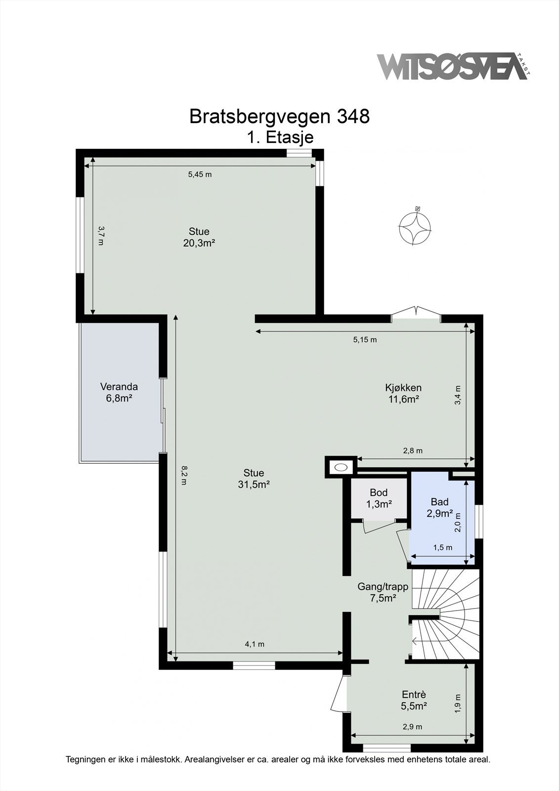 Planskisse - 1. etasje Galleribilde