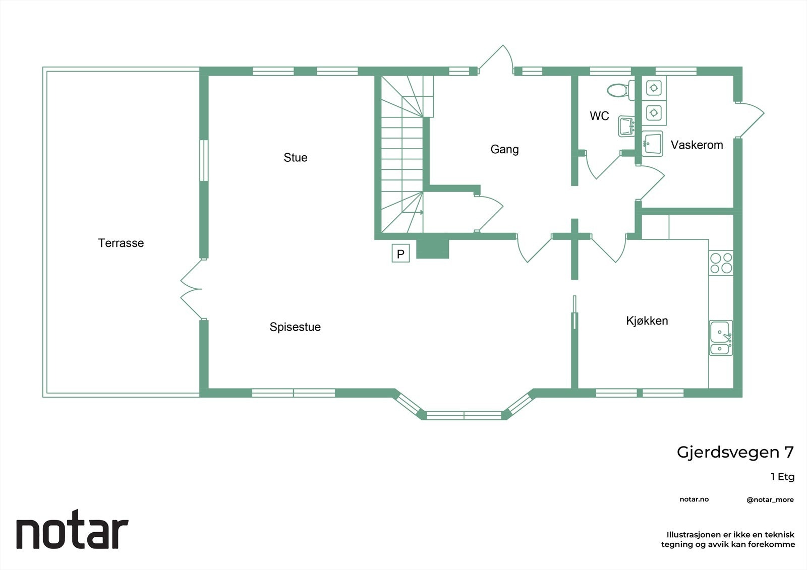 Plantegning hovedetasje Galleribilde
