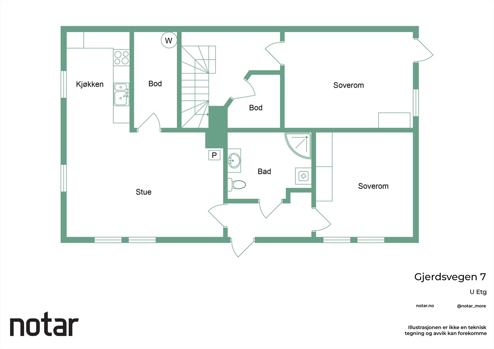 Plantegning underetasje Galleribilde
