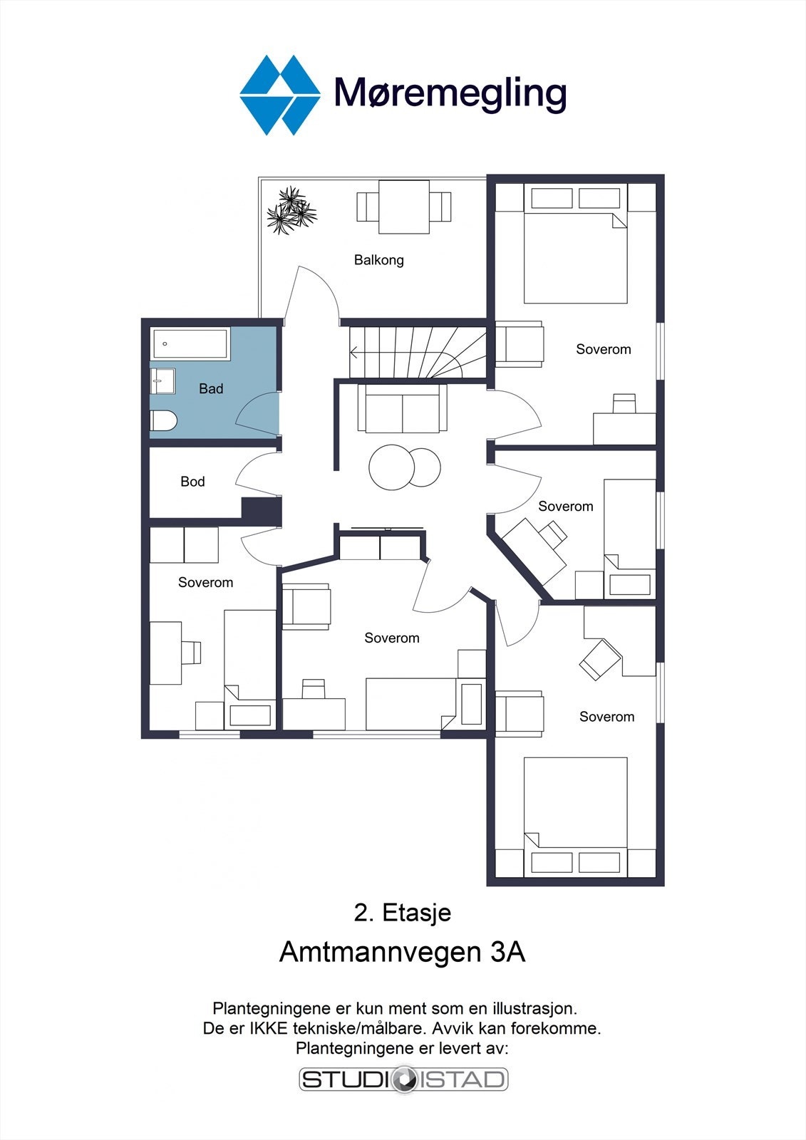 Plantegning 2. etasje Galleribilde