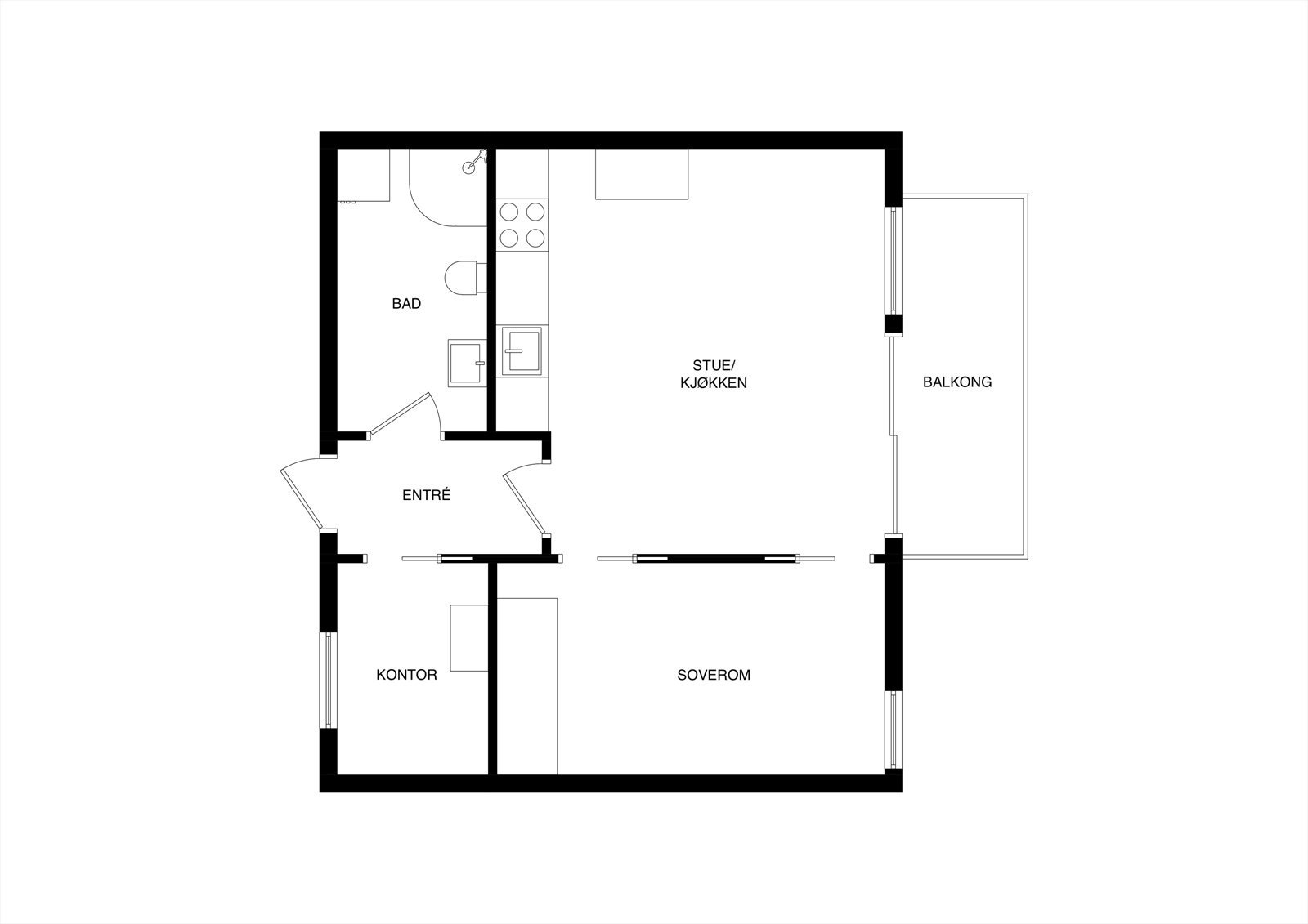 Plantegning 5. etasje Galleribilde