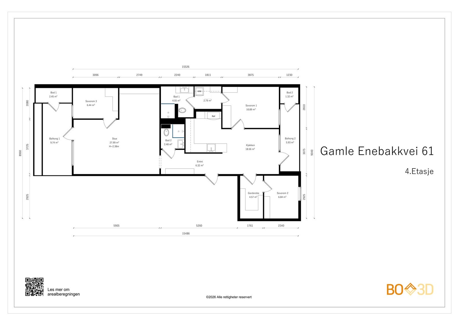 Plantegning 4. etasje Galleribilde