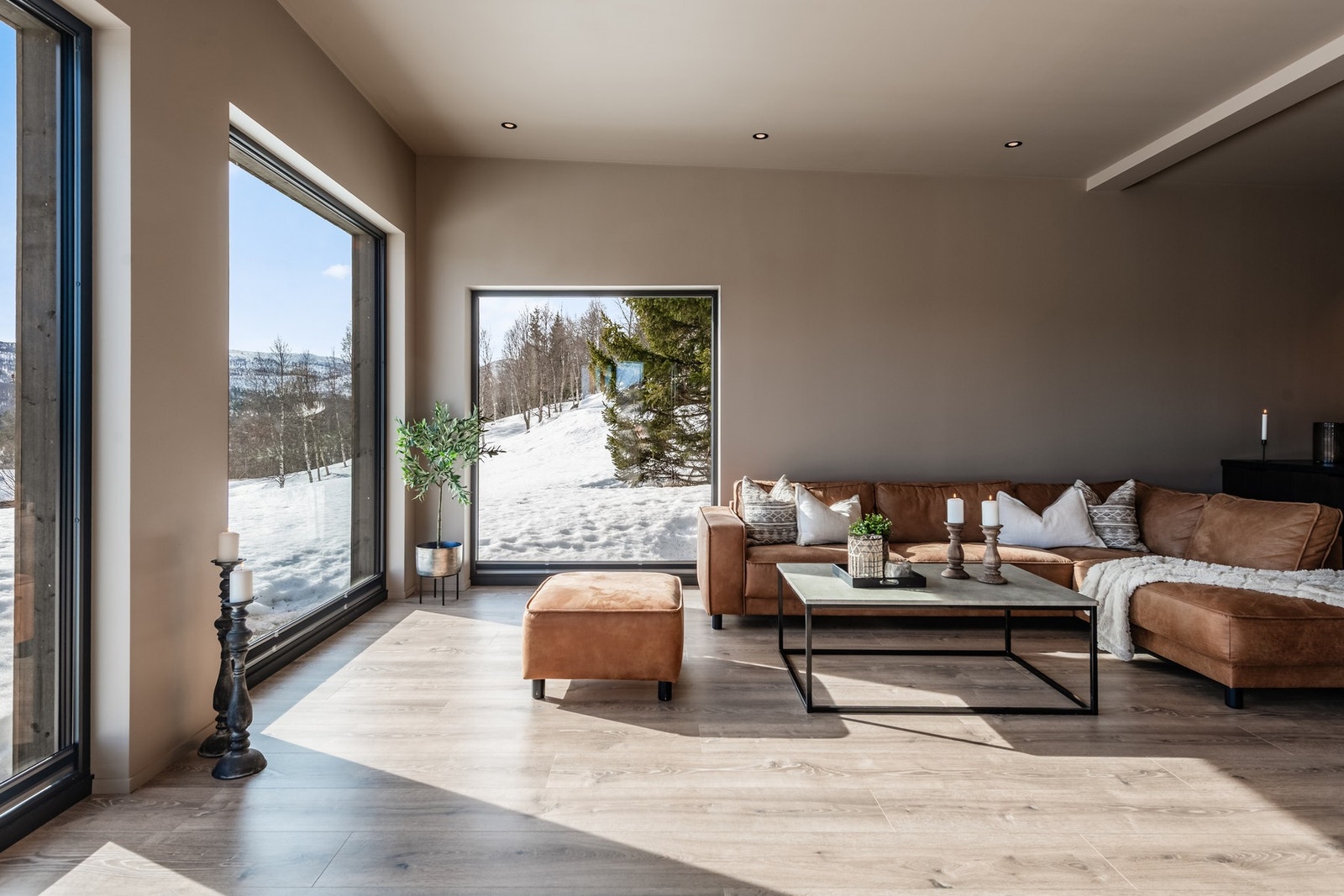 De store vindusflatene slipper inn godt med naturlig lys Galleribilde