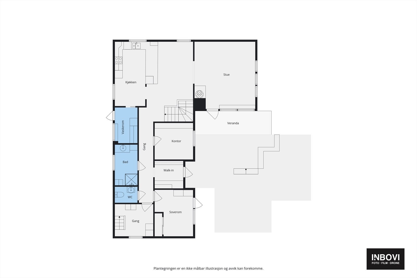 Plantegning 1.etg Galleribilde