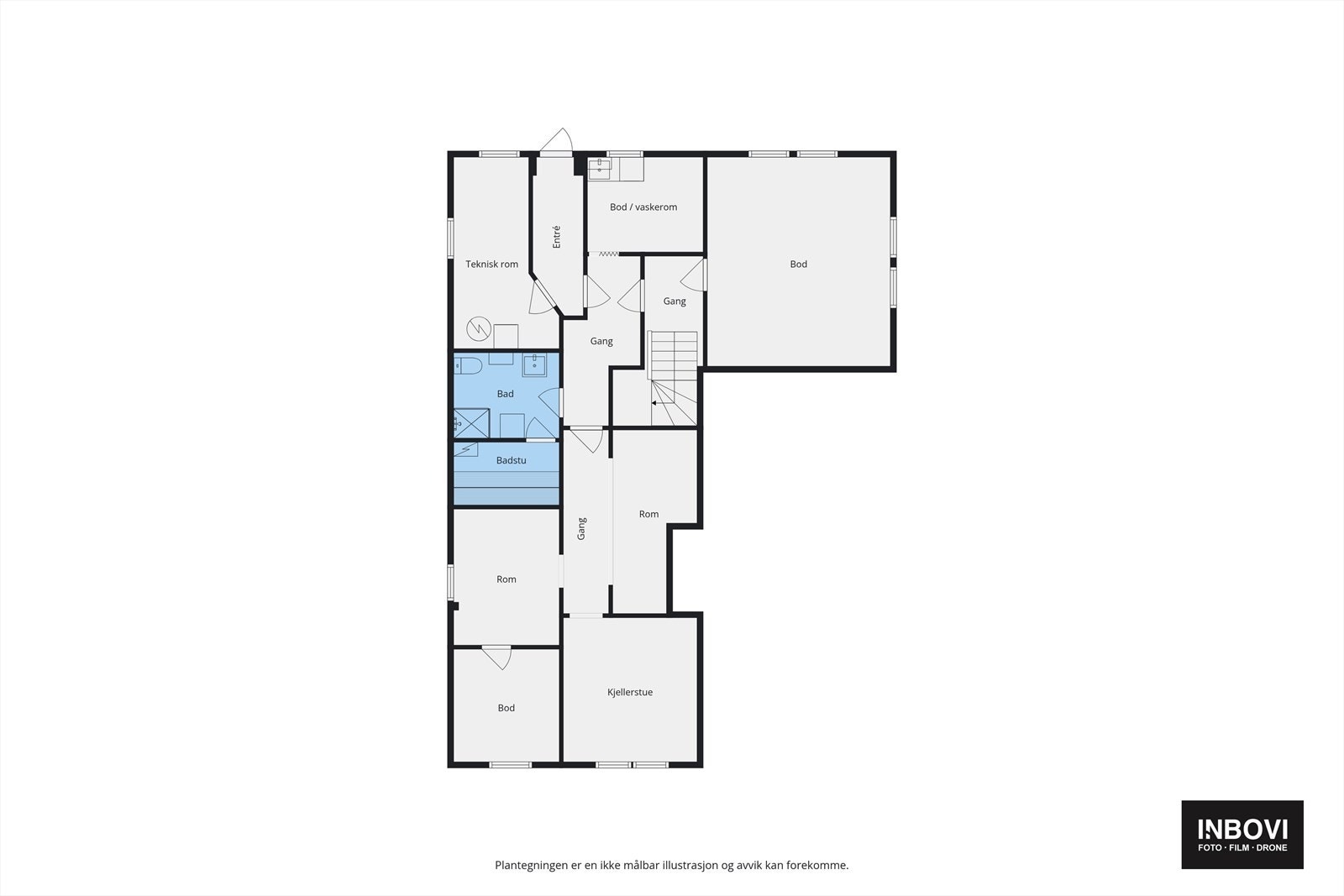 Plantegning kjeller Galleribilde