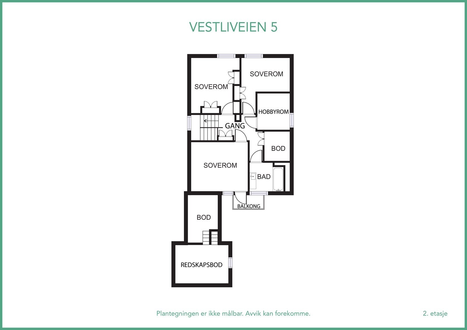 Plantegning 2. etasje Galleribilde