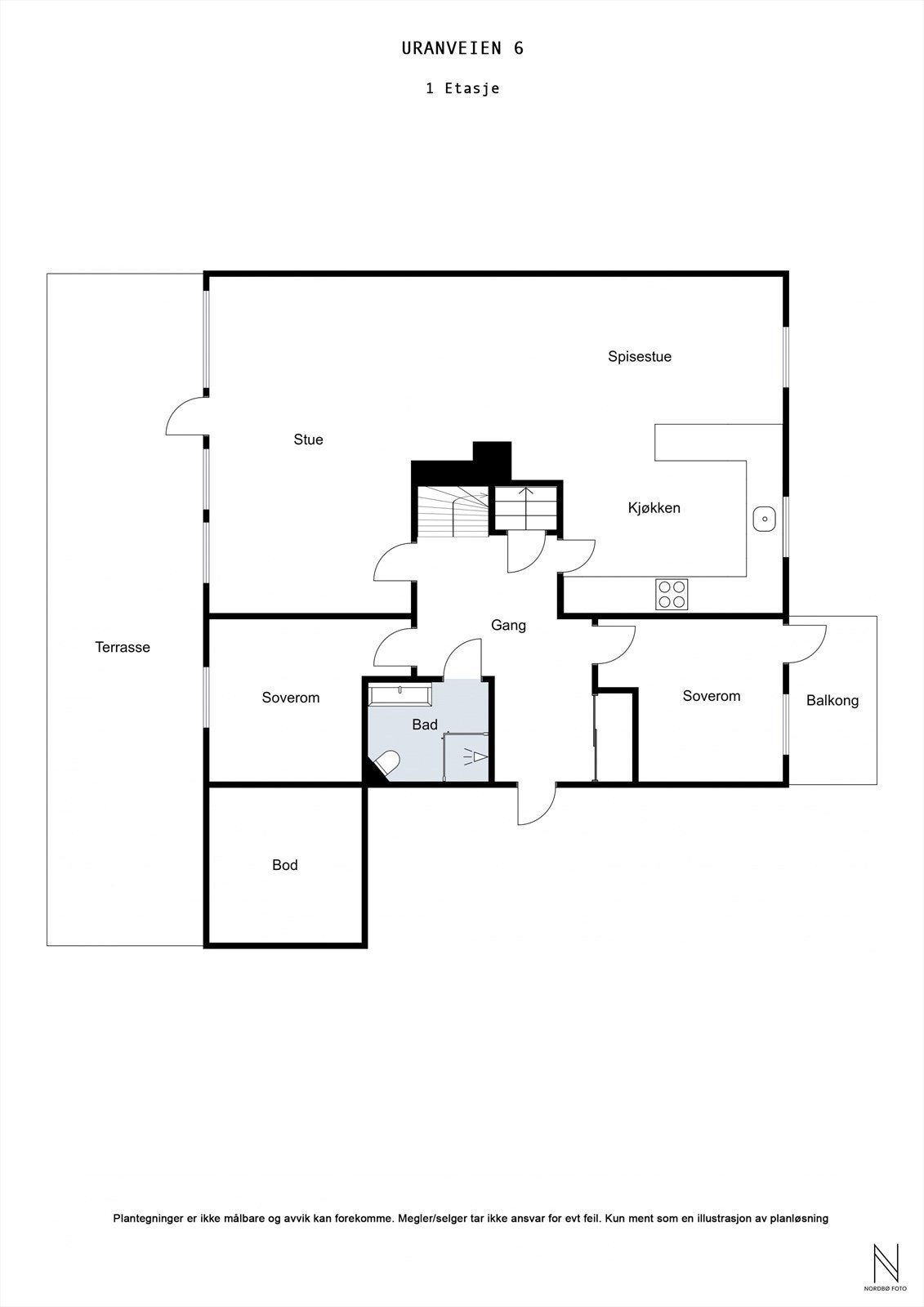 Plantegning 1. etg Galleribilde