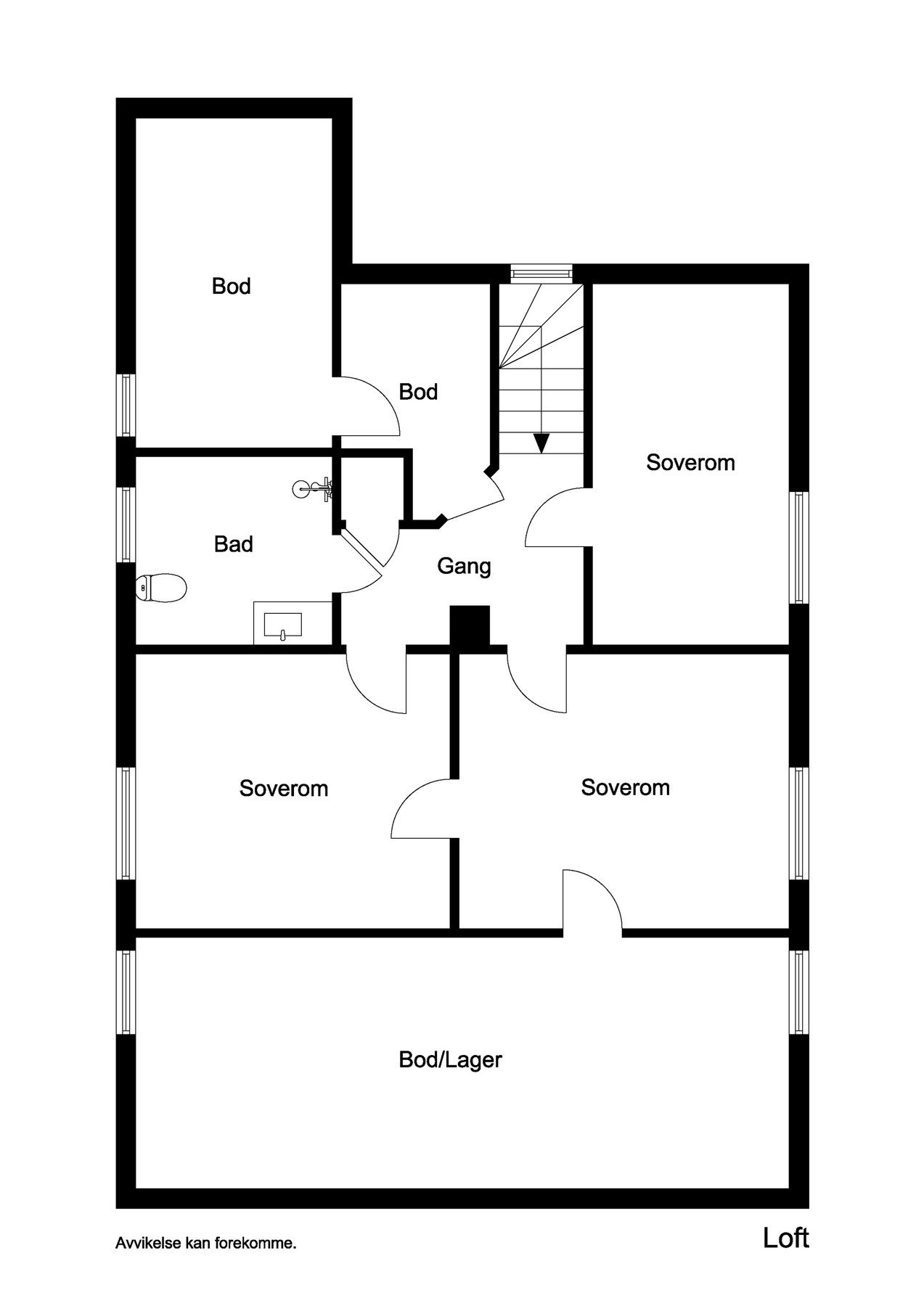 Plantegning loft. Galleribilde