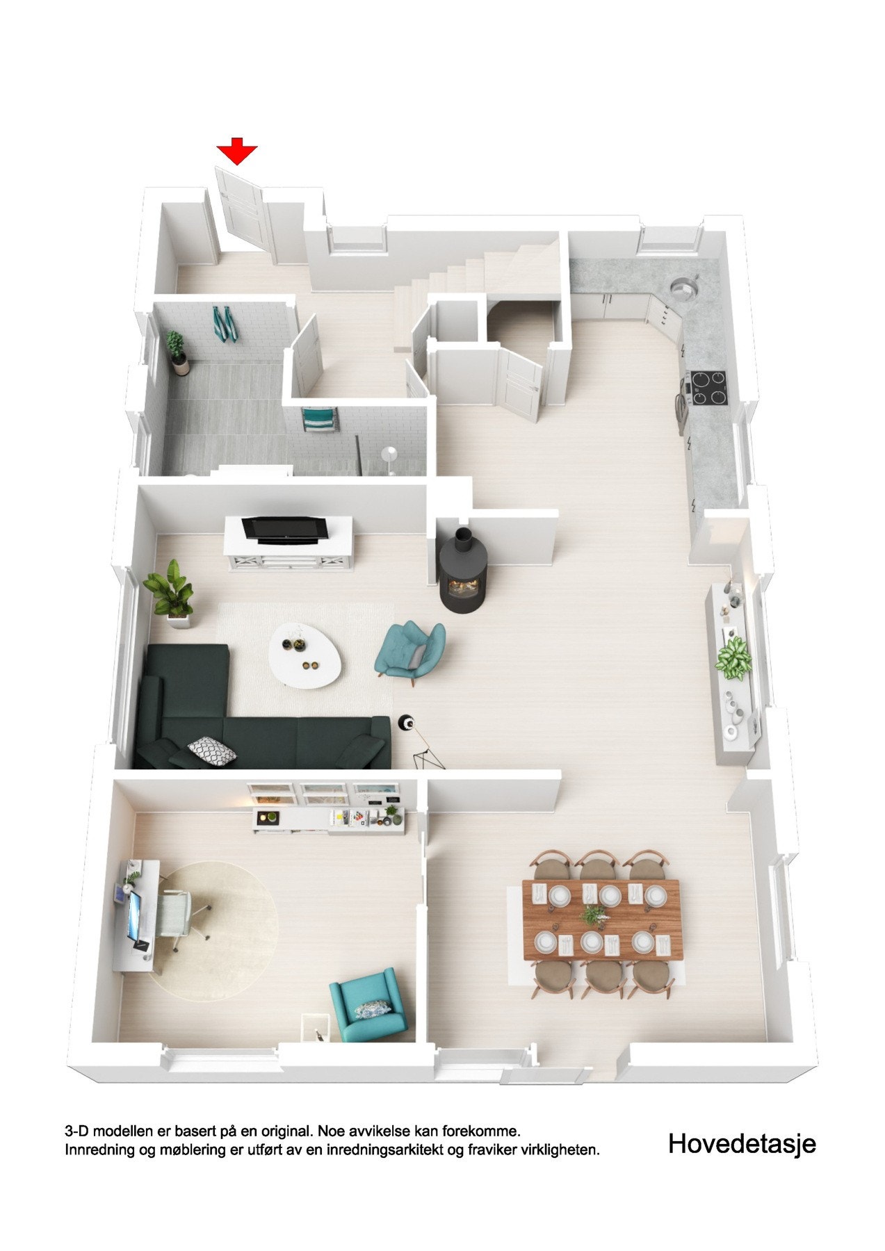 Plantegning 1. etg. Galleribilde