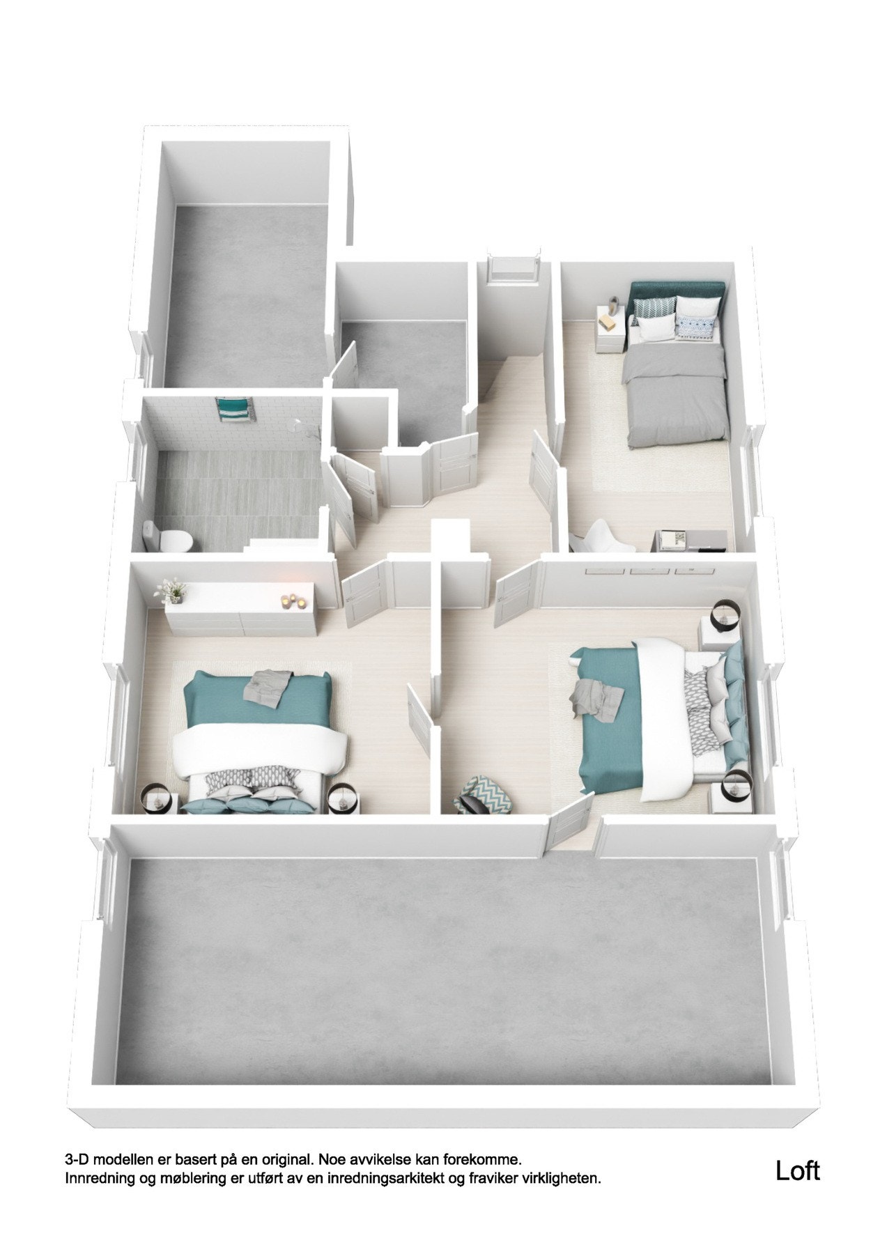 Plantegning loft Galleribilde