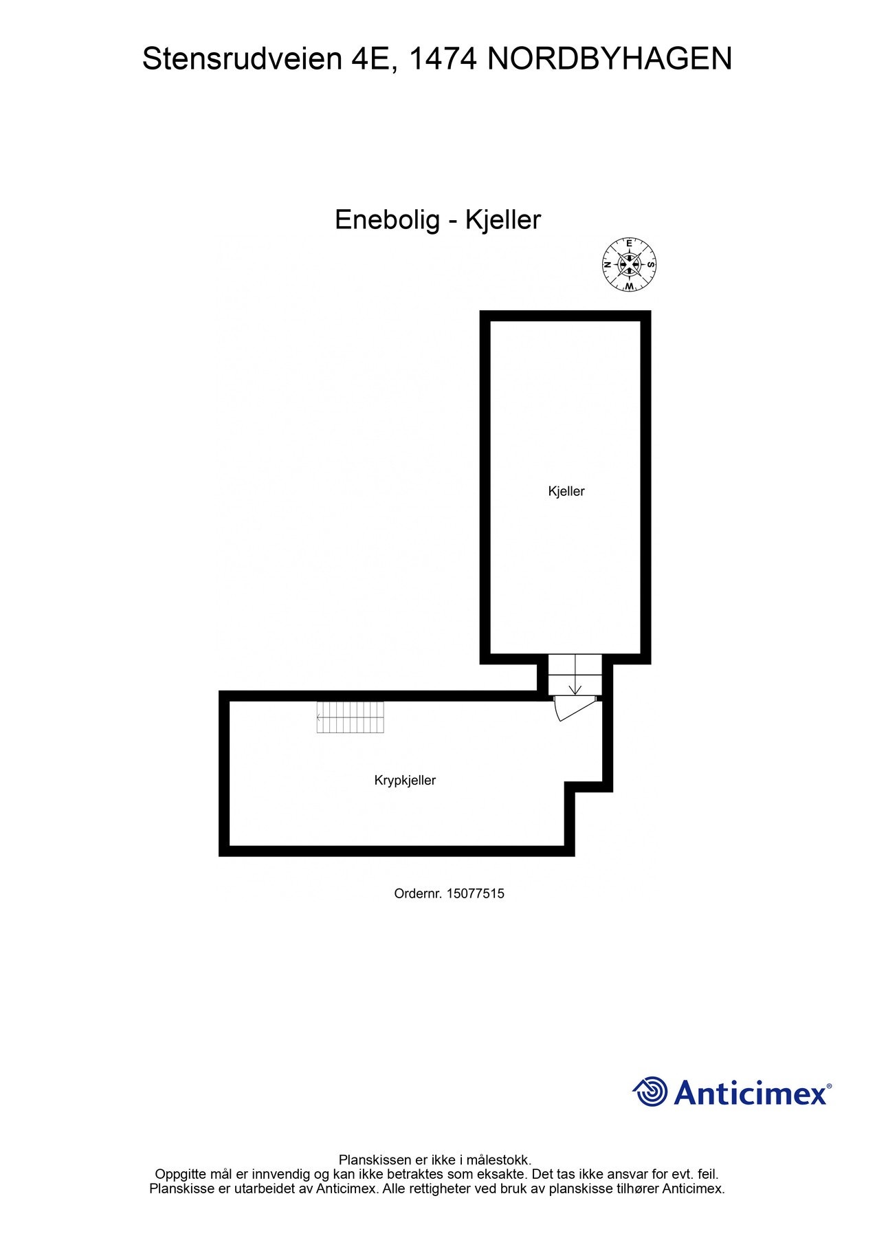 Plantegning av kjelleretasjen i hovedbygningen. Galleribilde