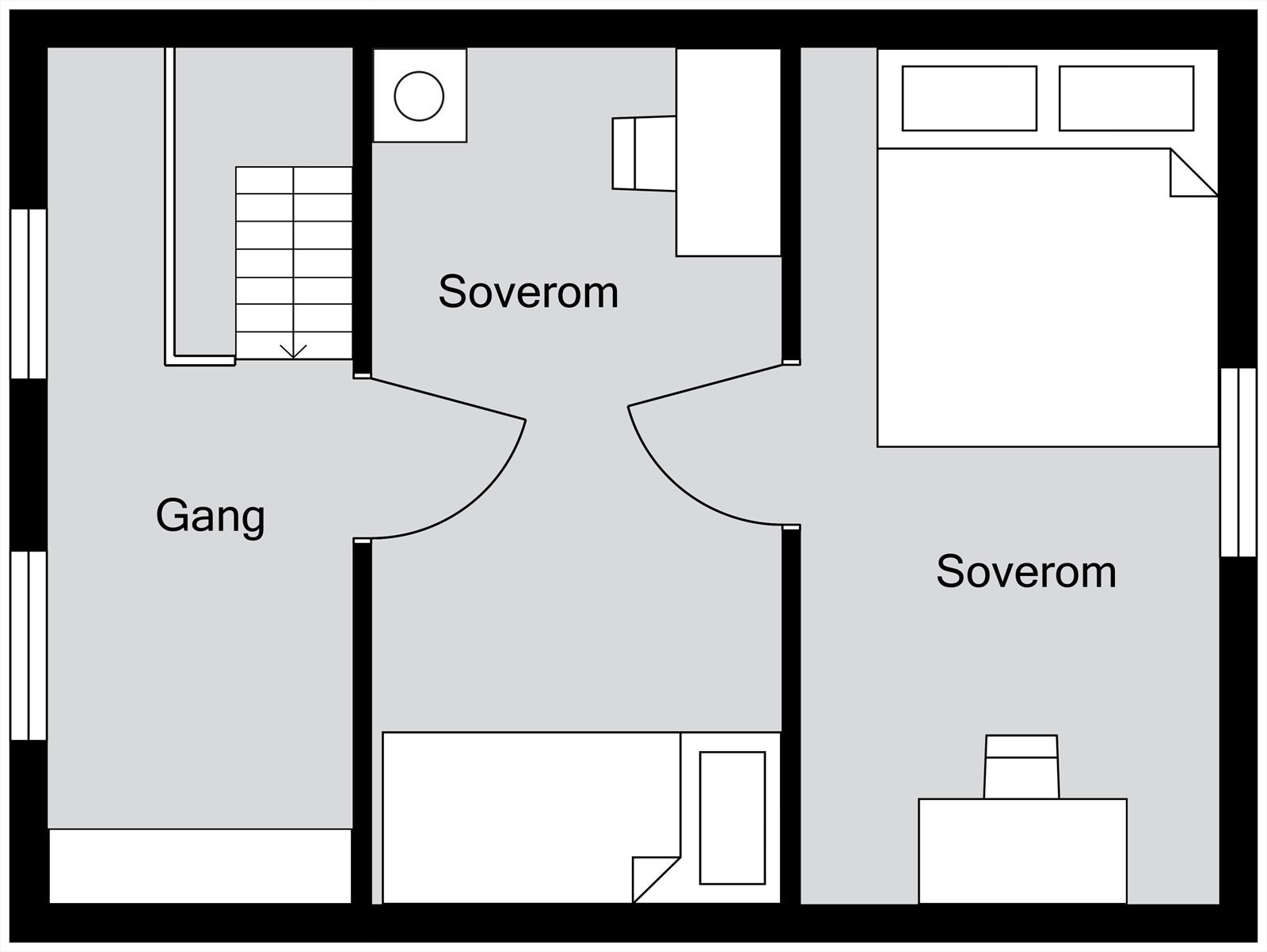 Planløsning loft Galleribilde