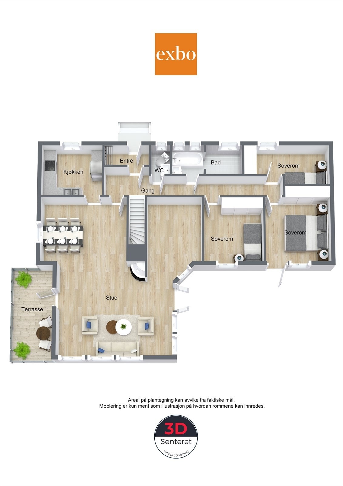 Plantegning hovedetasje Galleribilde