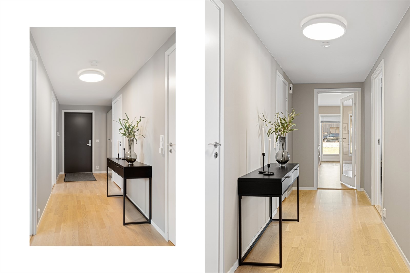 Trivelig entré som ønsker velkommen med garderob med god plass til oppbevaring av yttertøy Galleribilde