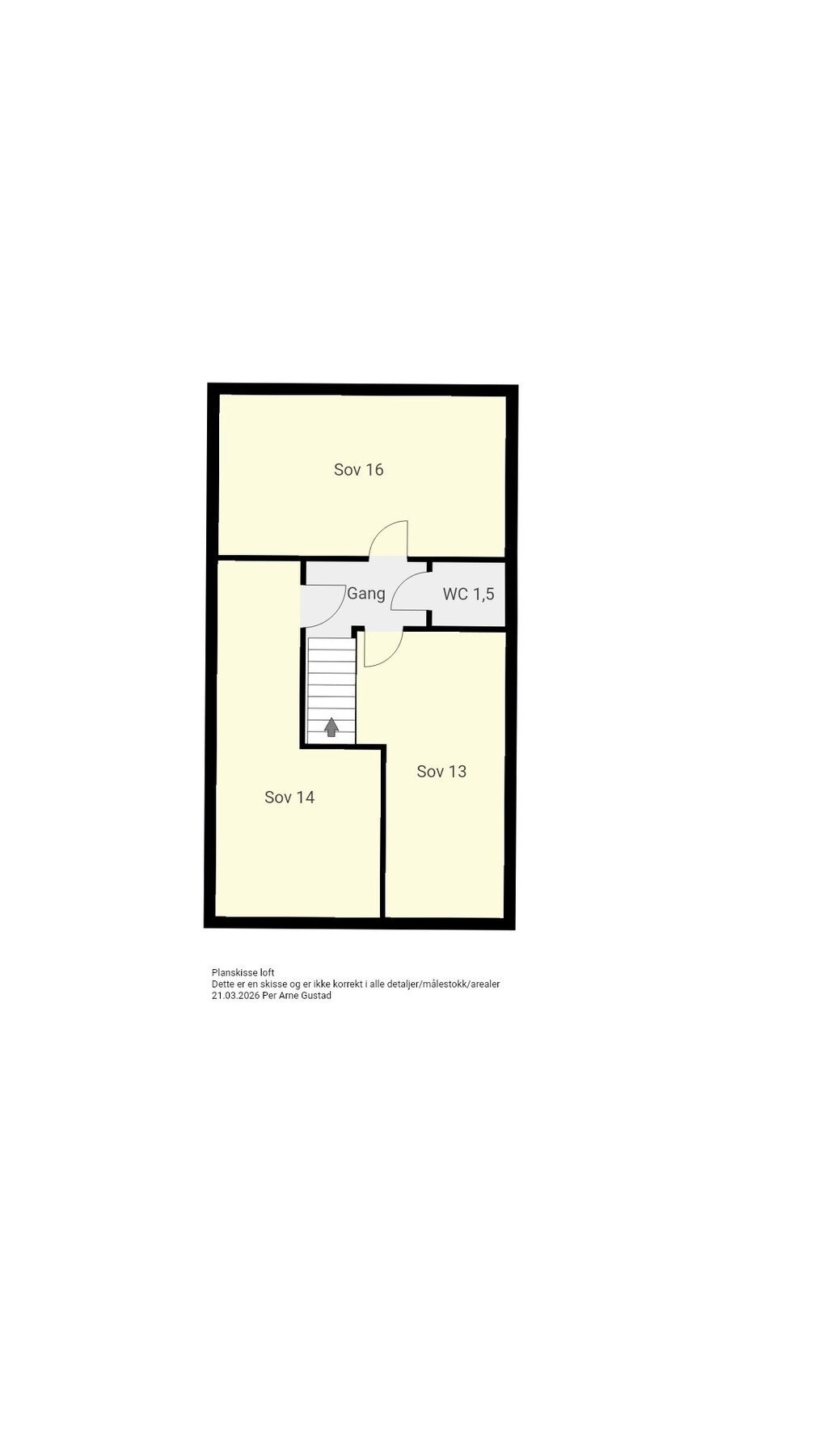 Plantegning loft. Galleribilde