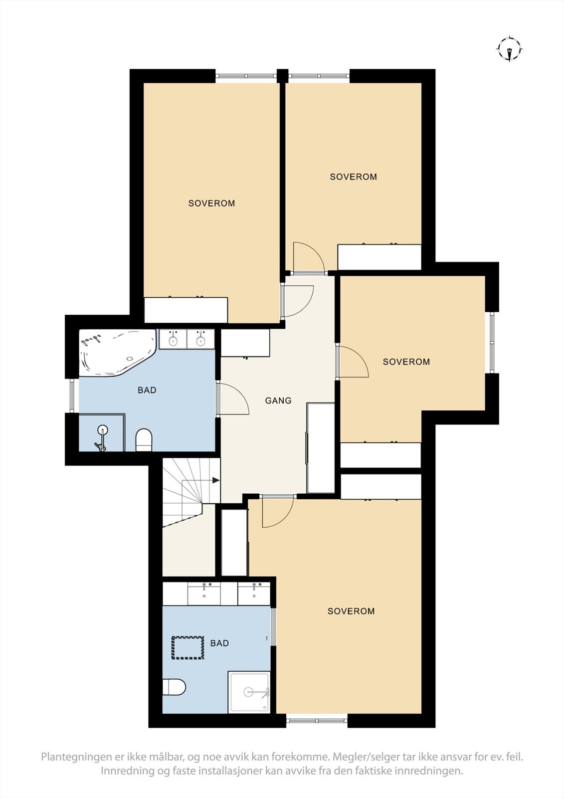 Plantegning loft. Galleribilde