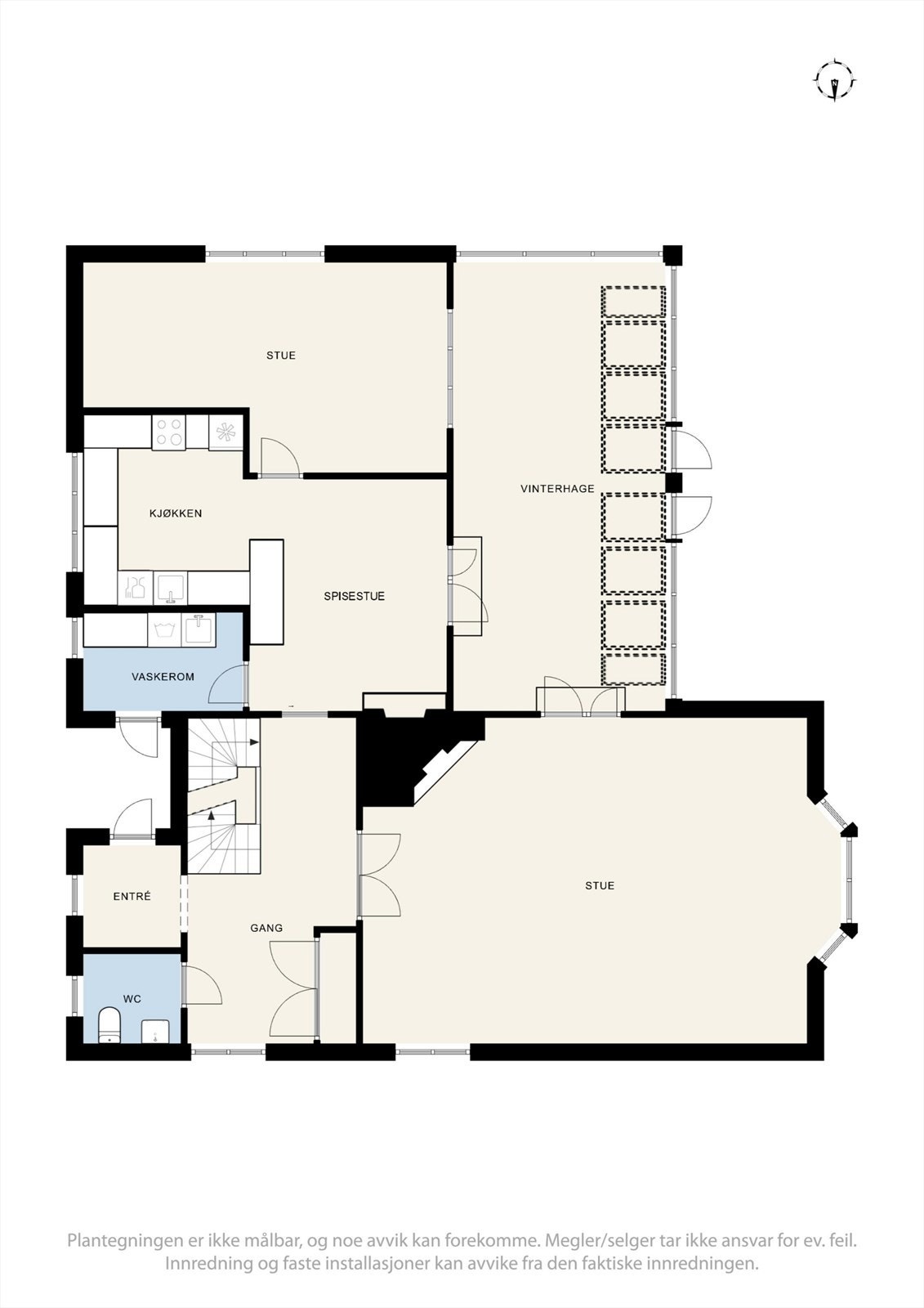 Plantegning 1. etasje. Galleribilde