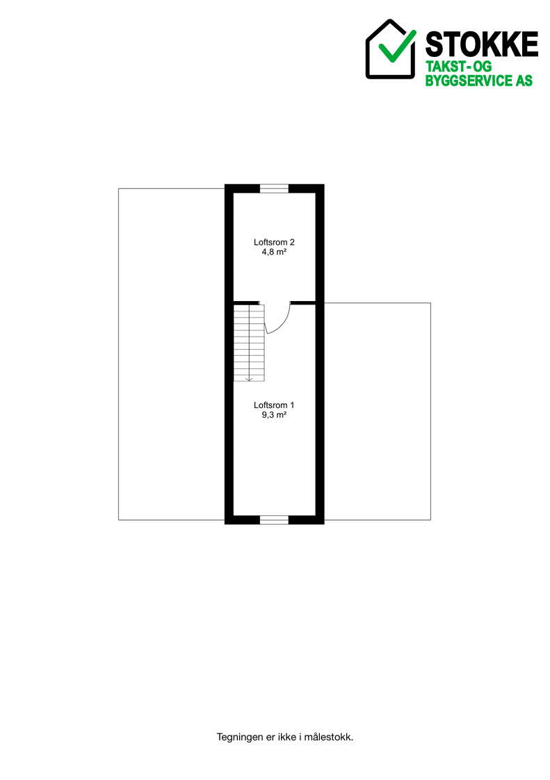 Plantegning loftsetasje. Galleribilde