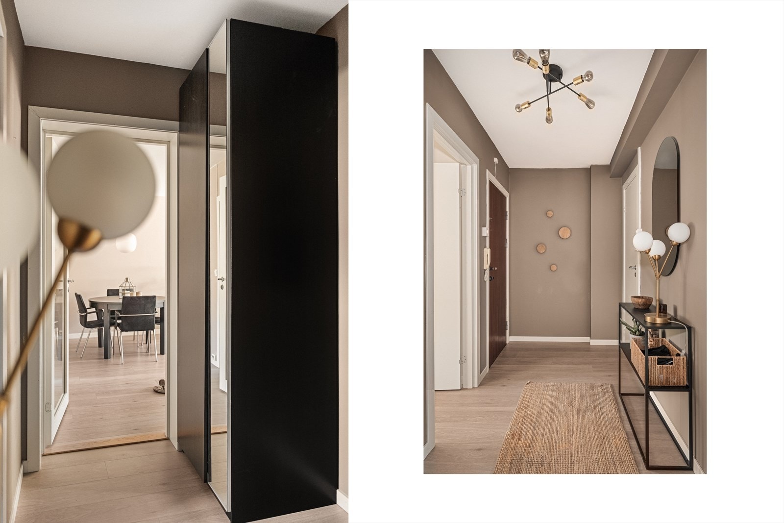 Tiltalende gang med god plass til oppbevaring av sko og yttertøy. Galleribilde