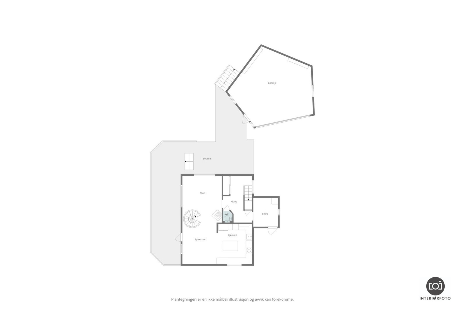 Plantegning 1.etg Galleribilde