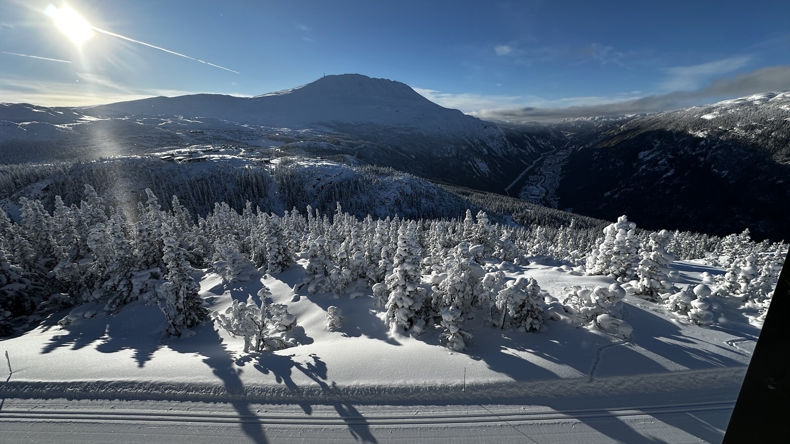 Nydelig utsikt fra leiligheten mot Gaustatoppen Galleribilde